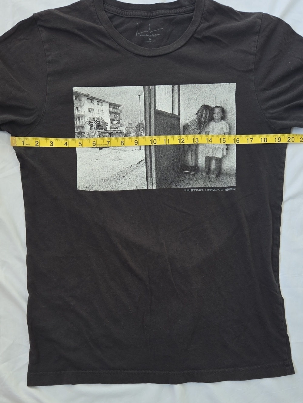 Men's/Unisex Art Tshirt Created By Me, Silkscreen Of 1 Of My Photos, Kosovo War - Picture 3 of 7